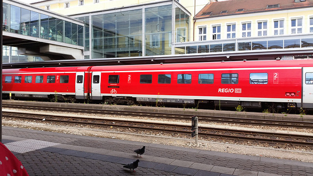 regional train at Regensburg train station