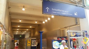luggage lockers at Munich Train Station