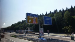 The old (disused) border control facility between Germany and Austria